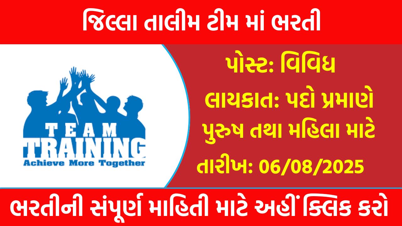District Training Team Recruitment
